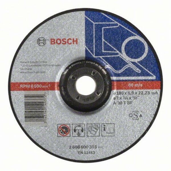 Обдирочный круг, выпуклый Bosch Expert for Metal 180х6 мм (2608600315)