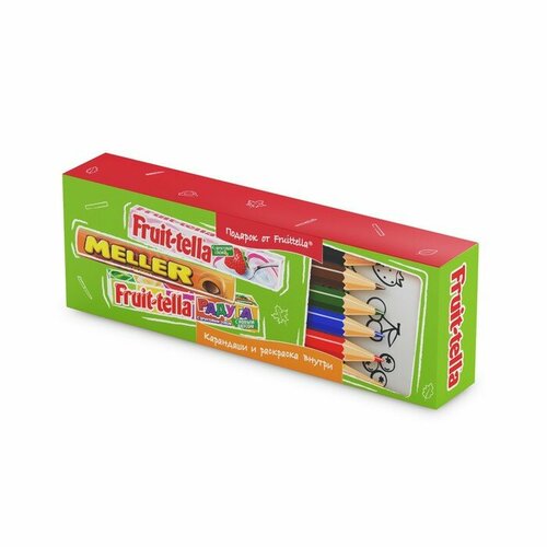 Fruittella Набор Карандаши Frutella и Meller, 120 г ирис meller с шоколадом 1 кг