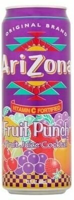 Напиток сокосодержащий Arizona Fruit Punch fruit juice cocktail / Аризона Фруктовый Пунш 680мл (США) - фотография № 1