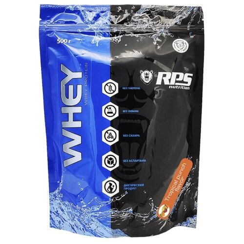 rps whey protein 2270 гр мокачино Протеин RPS Nutrition Whey Protein, 500 гр., тропический пунш