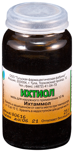 Ихтиол мазь д/нар. прим., 10%, 25 г — купить в интернет-магазине на ...