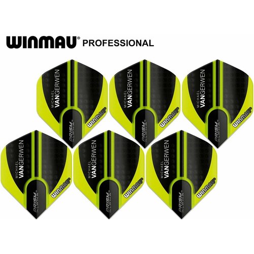 Профессиональные оперения 6шт для дротиков Winmau Prism Alpha (6915.144) MvG от Майкла ван Гервена