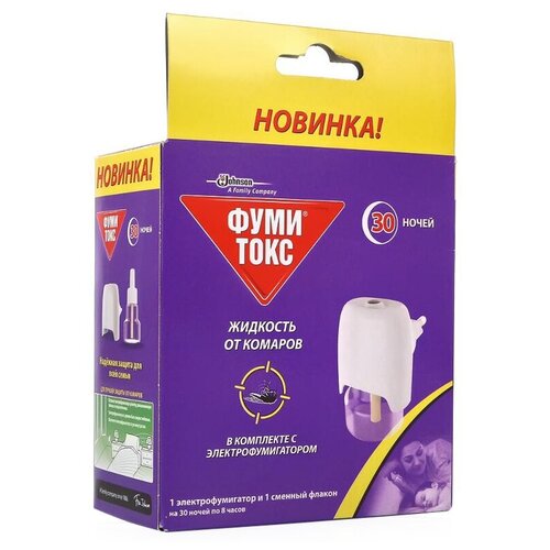Фумигатор + жидкость Фумитокс от комаров, 30 ночей