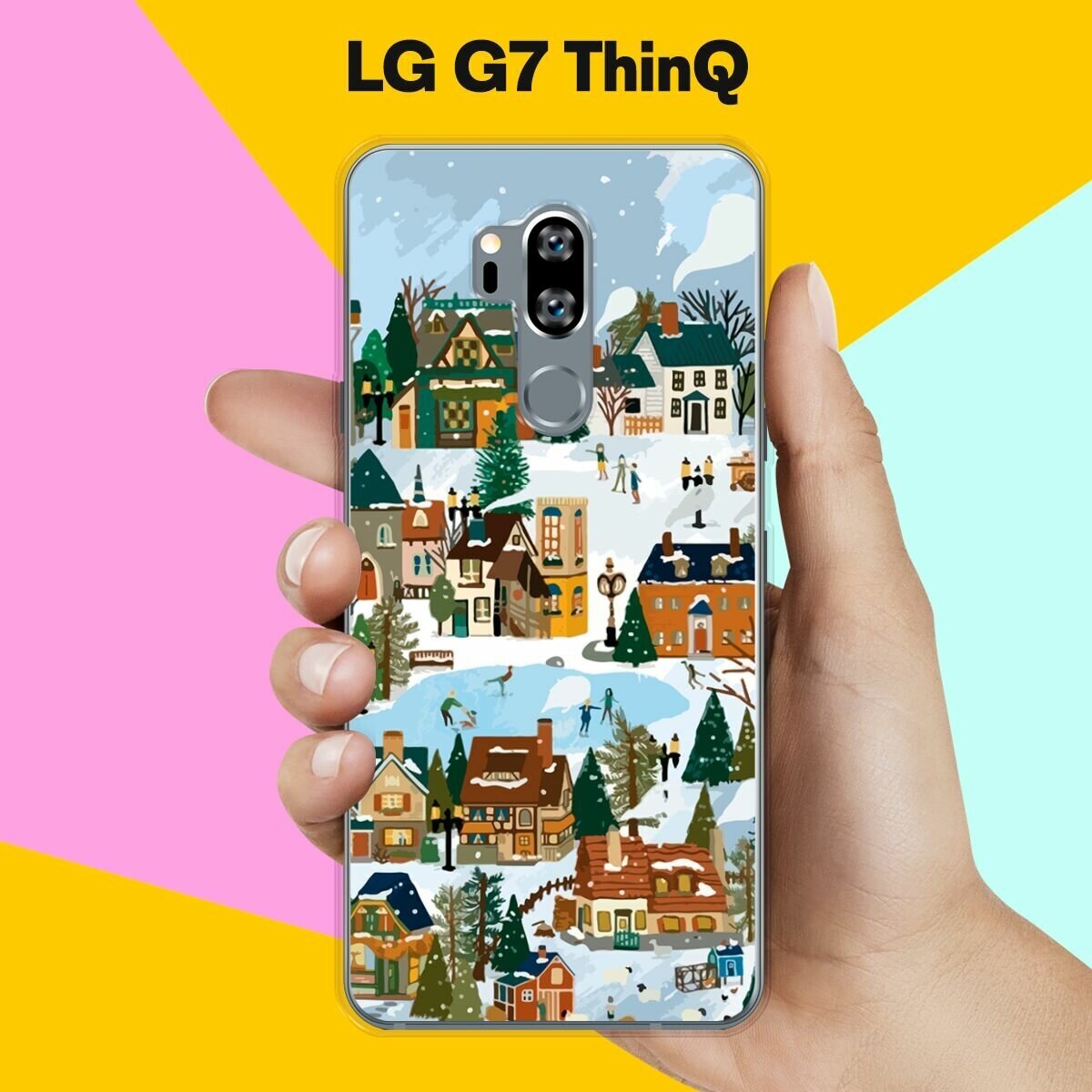 Силиконовый чехол на LG G7 ThinQ Зимний пейзаж / для ЛДжи Джи 7 СинКу