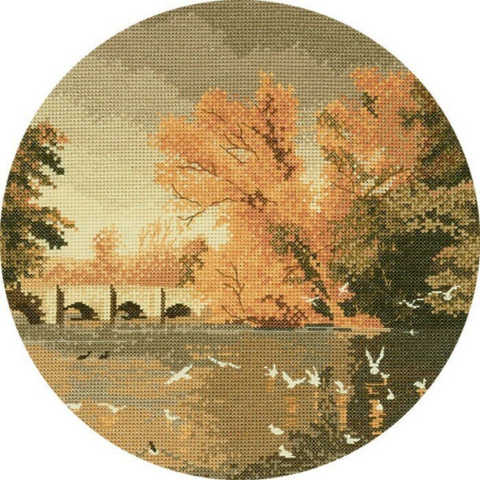 Autumn Reflections #JCAR397C Heritage Схема для вышивания 25.5 см Счетный крест