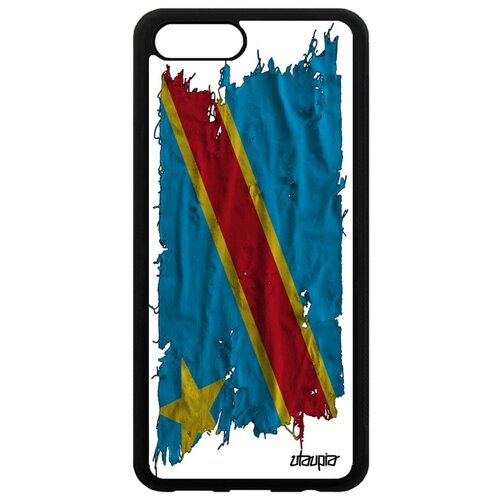 фото Чехол для honor v10 / view 10, "флаг конго киншаса на ткани" патриот страна utaupia