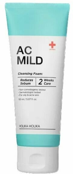 HOLIKA HOLIKA Очищающая пенка для умывания Ac Mild Cleansing Foam