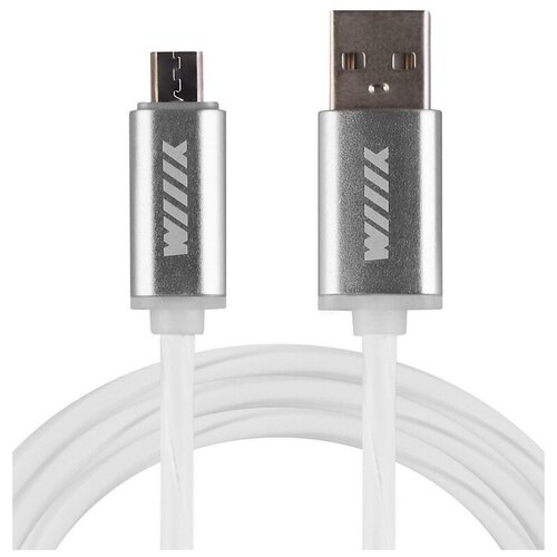 Кабель WIIIX USB - microUSB (CBL710-UMU-10), 1 м, белый кабель wiiix магнитный usb usb type c cbm980 utc 10 1 м серый