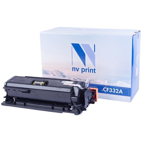 Картридж NV Print CF332A для HP, 15000 стр, желтый картридж cactus cs cf332a 15000 стр желтый