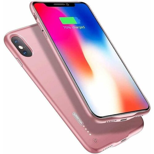 Аккумулятор + кейс Joyroom D-M186 для iPhone X / XS 3500 mAh Enjoy-Listen Series rose gold