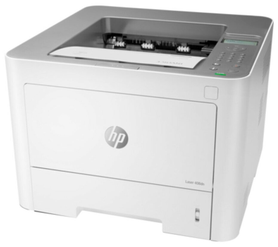 Принтер HP Laser 408dn Printer (A4, 1200dpi, 40ppm, 256Mb, 2 trays 50+250, duplex, USB/GigEth, PCL5, PCLXL, PS, cartridge 3000 pages & Imaging Drum 30K pages in box, repl. Samsung SL-M4020ND) (7UQ75A# - фото №1