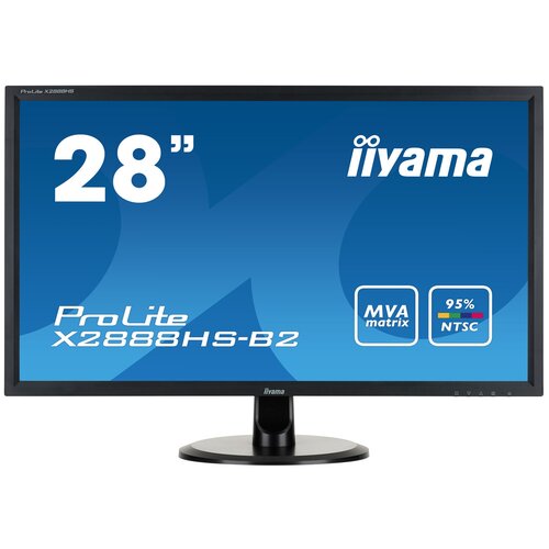 Монитор Iiyama 28 ProLite X2888HS-B2 черный VA LED 5ms 169 DVI HDMI MM матовая 300cd 178гр178гр 2305900₽