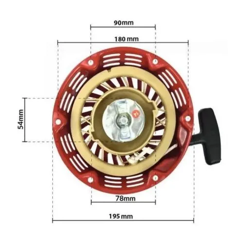 Ручной стартер двигателя 173F, 177F, GX240, GX270 8, 9 л. с.(с плоскими металлическими зацепами) стартер ручной для двигателя мотоблока мотопомпы бензогенератора 173f 177f gx240 gx270 8 9лс завод