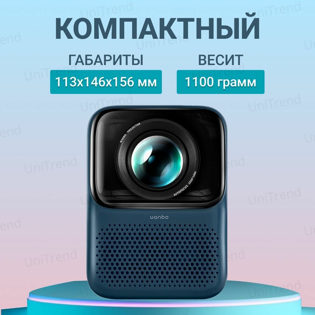 Проектор для фильмов кинопроектор для дома Xiaomi Wanbo T2 Max Blue EU