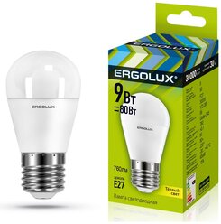 Светодиодная лампа Ergolux LED-G45-9W-E27-3K