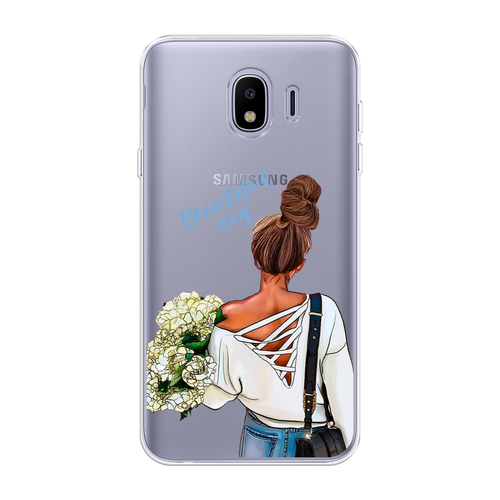 Силиконовый чехол на Samsung Galaxy J4 / Самсунг Галакси Джей 4 Beautiful day vector, прозрачный