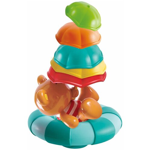 Игрушка для ванной Hape Teddy's Umbrella Stackers (E0203), мультиколор осьминожки пирамидка игрушка для ванной для детей от 1 года wow toys the wetnwobblies