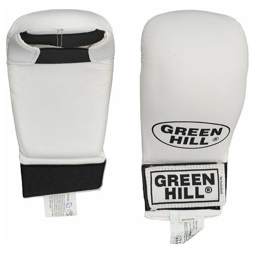 фото Накладки для каратэ "green hill cobra" арт. kmc-6083-l-wh, р.l, иск. кожа пу, белые