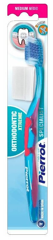 Зубная щетка Pierrot Specialist Xtreme Orthodontic Medium, синий