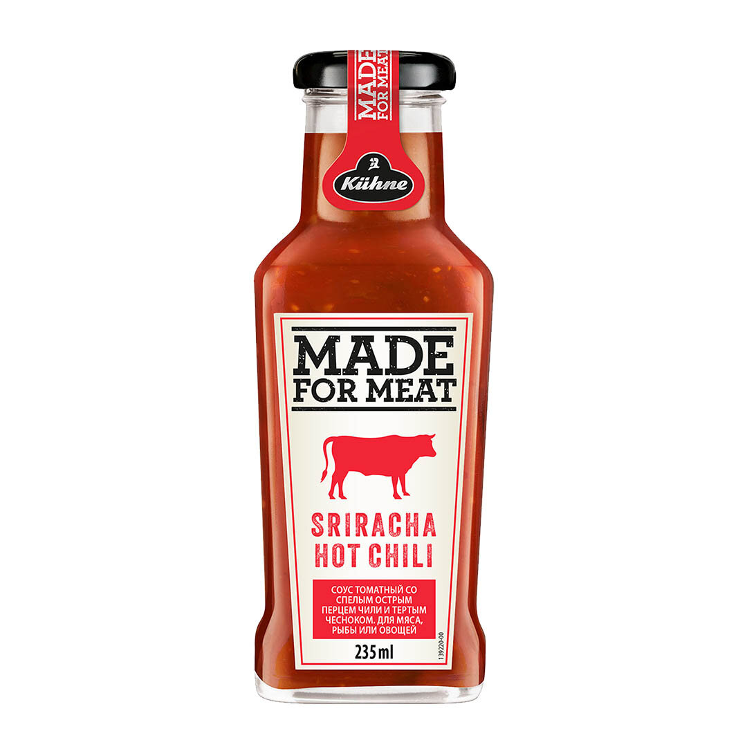 Соус Kuhne Made for Meat Sriracha Hotchili Томатный острый с перцем Чили, 235 мл