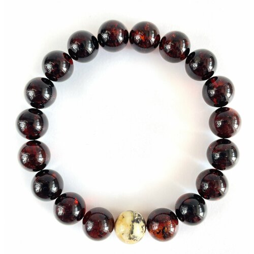 фото Браслет балтийский ювелир, янтарь, 1 шт., размер 19 см, размер one size, коричневый