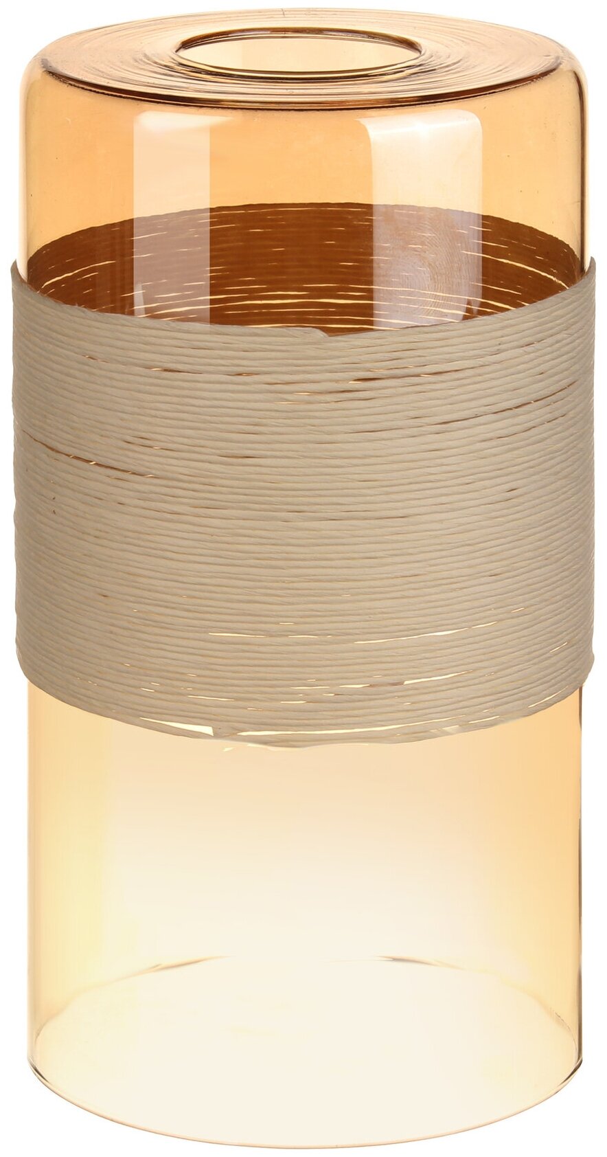 Плафон 33 Идеи цилиндр цвет янтарный с белой веревкой S.23. AM