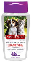 ЧИСТОТЕЛ шампунь от блох и клещей Максимум для кошек и собак 1 шт. в уп., 1 уп.