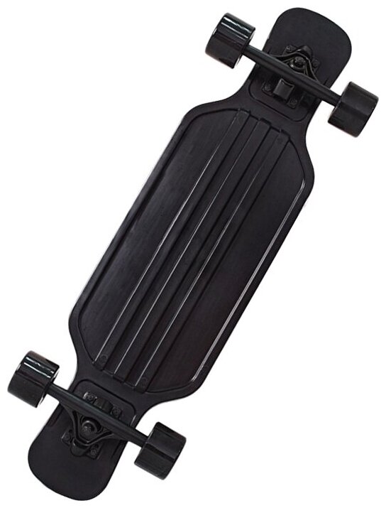 408-B Скейтборд Y-SCOO Longboard Shark TIR 31 пластик 79х22 с сумкой BLUE black