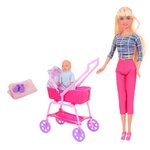 Кукла Defa Lucy Прогулка с коляской 28 см 8358 - изображение