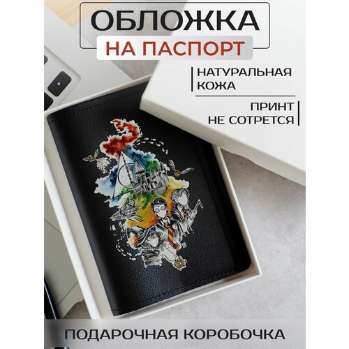 Обложка для паспорта RUSSIAN HandMade, черный