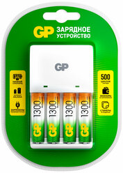 Зарядное устройство GP KB01/130AAHCCS-2CR1 для аккумуляторных батареек АА и ААА, с аккумуляторами 1300 mAh, набор 4 шт
