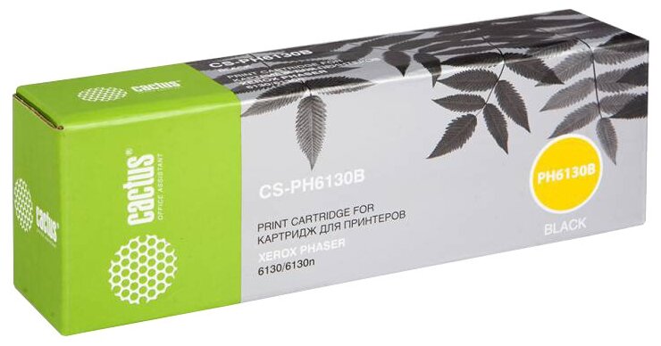 Картридж Cactus Cs-ph6130b 106R01285 черный для Xerox Phaser 6130/6130n (2500стр.)