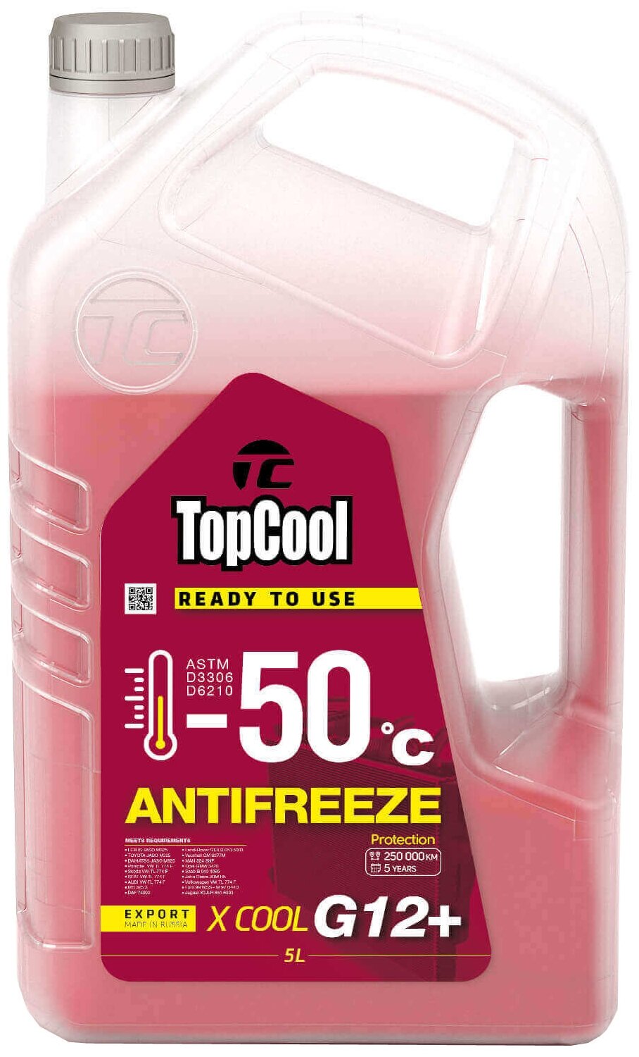TOPCOOL Z0038   TopCool Antifreeze  cool -50 C 5. RED G12+