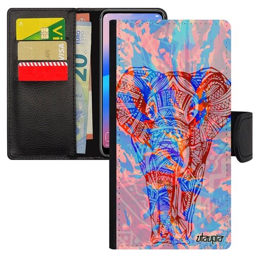 фото Чехол-книжка на мобильный p20 lite, "слон" саванна elephant utaupia