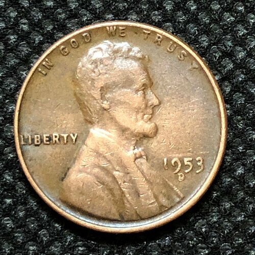 Монета США 1 цент 1953 год #5-10 монета сша 1 цент 1953 год 5 о