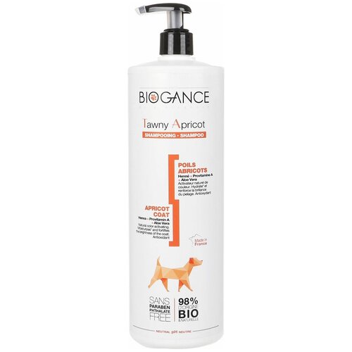 Шампунь -шампунь Biogance Натуральный для собак рыжих окрасов Tawny Apricot, активирующий природный цвет , 1 л , 1 кг