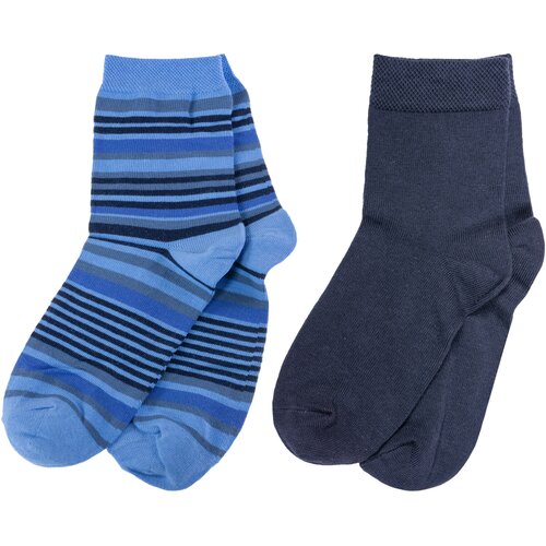 Носки Брестские 2 пары, размер 17-18, серый, голубой носки aviva 4 пары размер 17 18 белый голубой