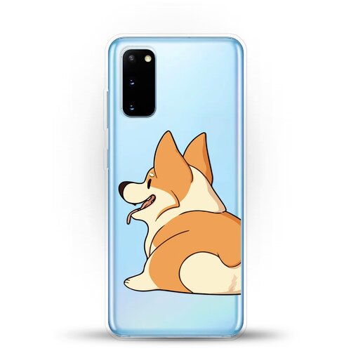 фото Силиконовый чехол корги на samsung galaxy s20 andy & paul