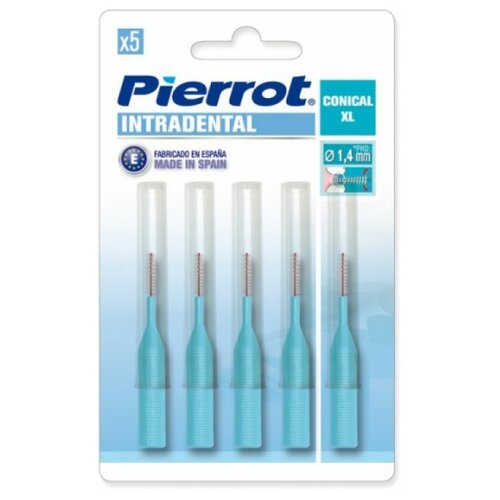 Зубной ершик Pierrot Intradental Conical XL, голубой, 5 шт., диаметр щетинок 1.4 мм