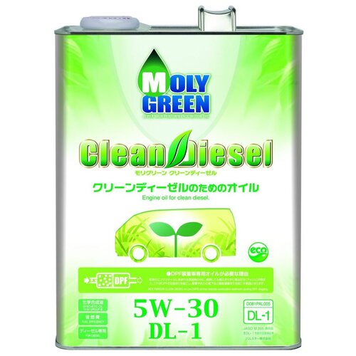 Синтетическое моторное масло MolyGreen Clean Diesel 5W-30 DL-1, 1 л