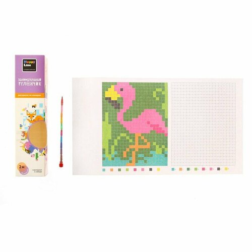 Happy Line Плакат-раскраска Занимательный рулончик Раскраски по номерам 195х200 см 411₽