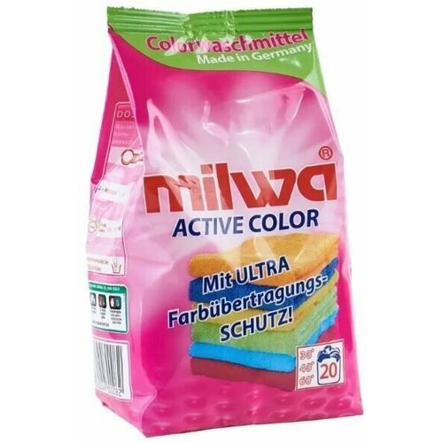 Milwa Стиральный порошок концентрированный для цветного белья Active Color Mit Ultra, 1340 гр на 20 стирок