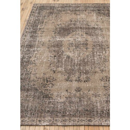 Ковер на пол 1,7 на 2,4 м в спальню, гостиную, безворсовый, коричневый Castello LC3321-L111