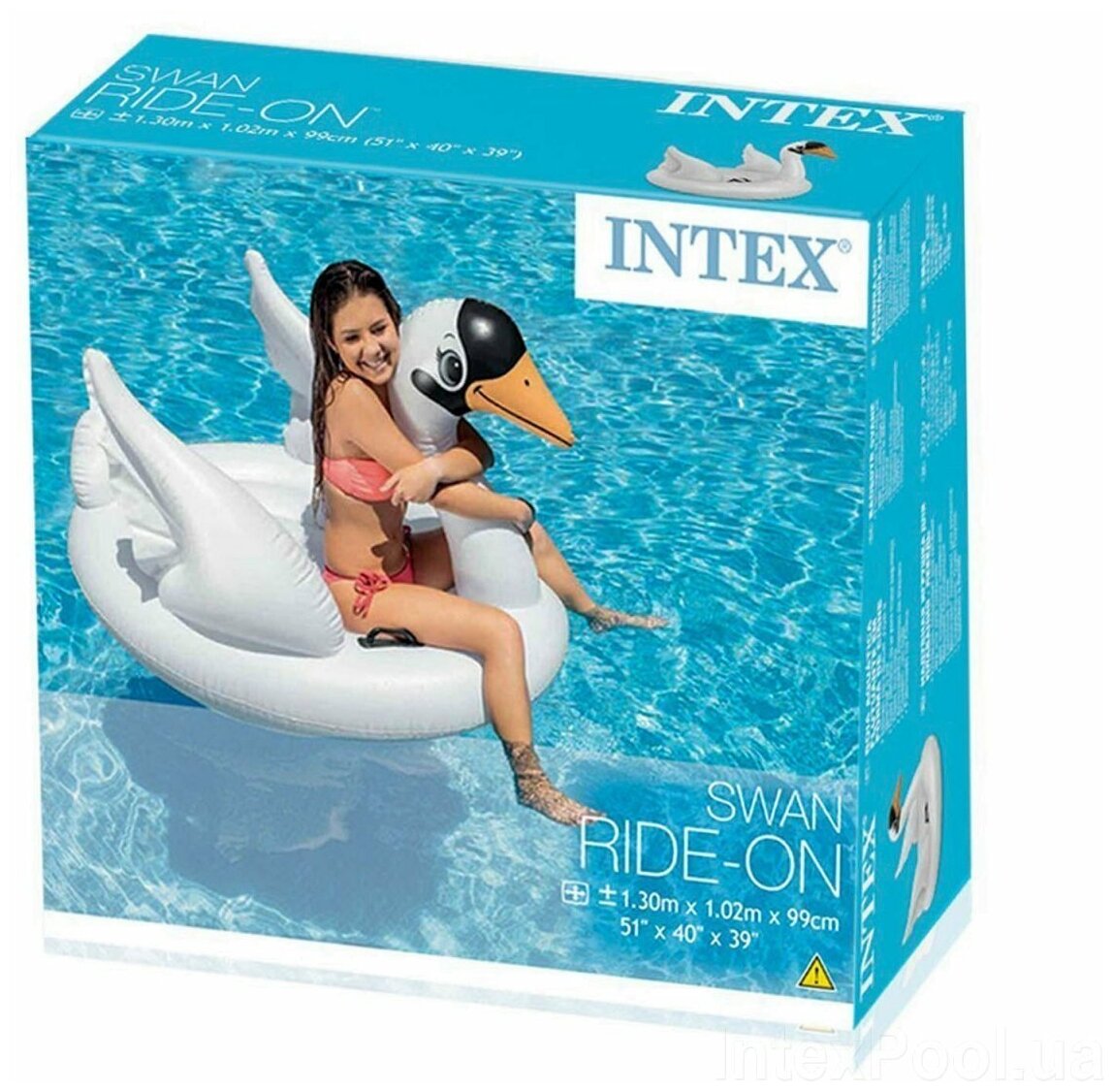 Игрушка Intex Лебедь 102x130 см белый