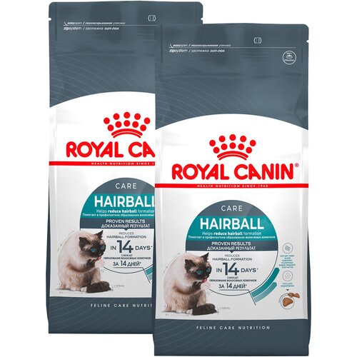 ROYAL CANIN HAIRBALL CARE для взрослых кошек для вывода шерсти (0,4 + 0,4 кг) royal canin wet food care hairball pieces 85g