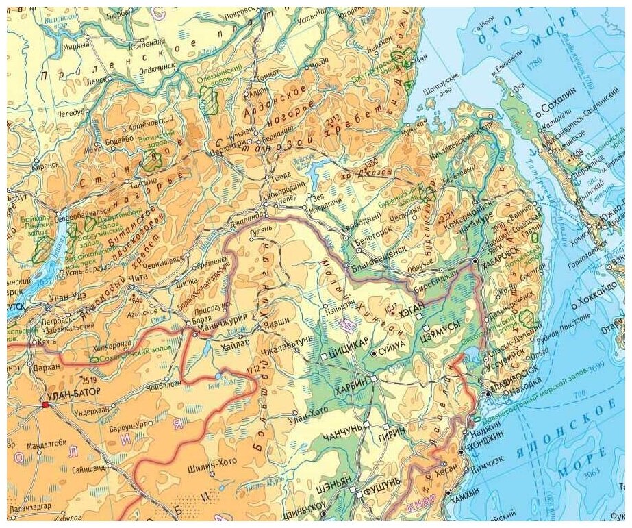 Физическая карта якутии хорошее качество