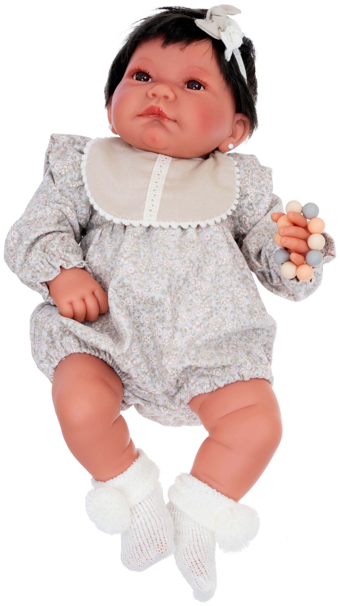 Кукла малышка Мануэла в белом, 40 см (мягконабивная)