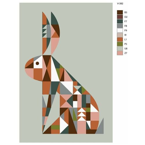Картина по номерам V-382 Кролик - символ года, 50x70 см картина по номерам x 382 теремок 50x70