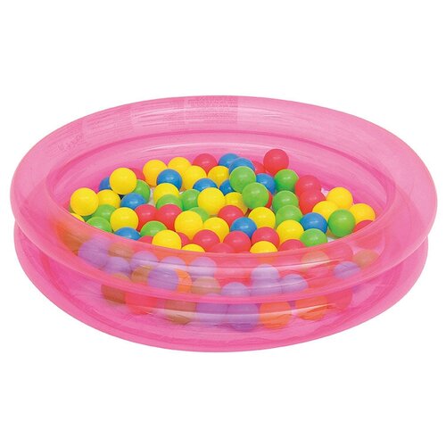 фото Детский бассейн bestway 2-ring с шариками 91x20 см 51085 розовый