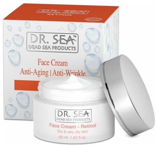 Dr. Sea Face Cream Anti-Aging Антивозрастной восстанавливающий крем с коллагеном и ретинолом для сухой и обезвоженной кожи лица, 50 мл